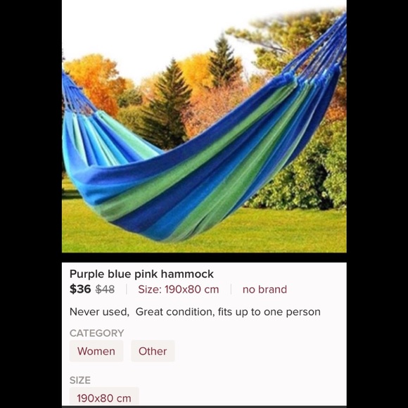 Purple, blue, and pink hammock - Picture 1 of 1